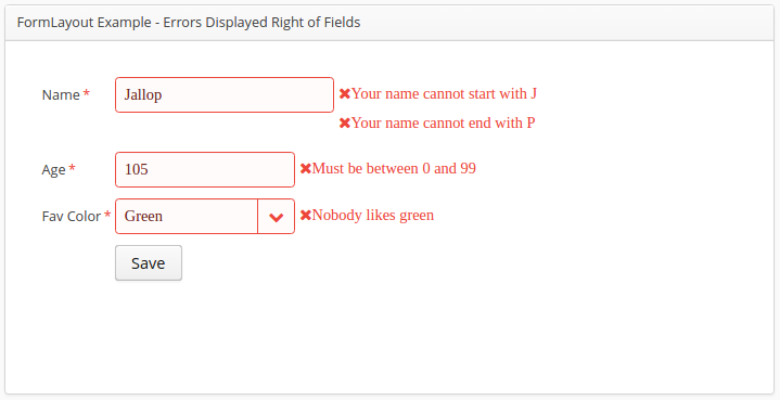 Form Layout Example