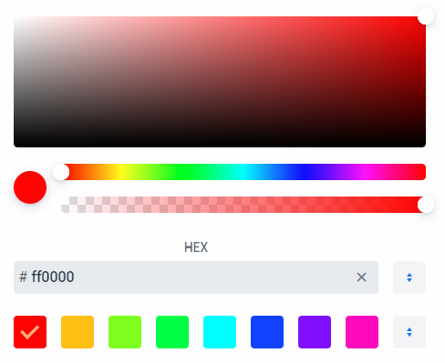 Color Picker with Palettes